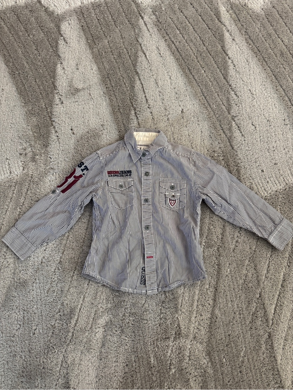 Guess Striped Long Sleeve Button Down Shirt